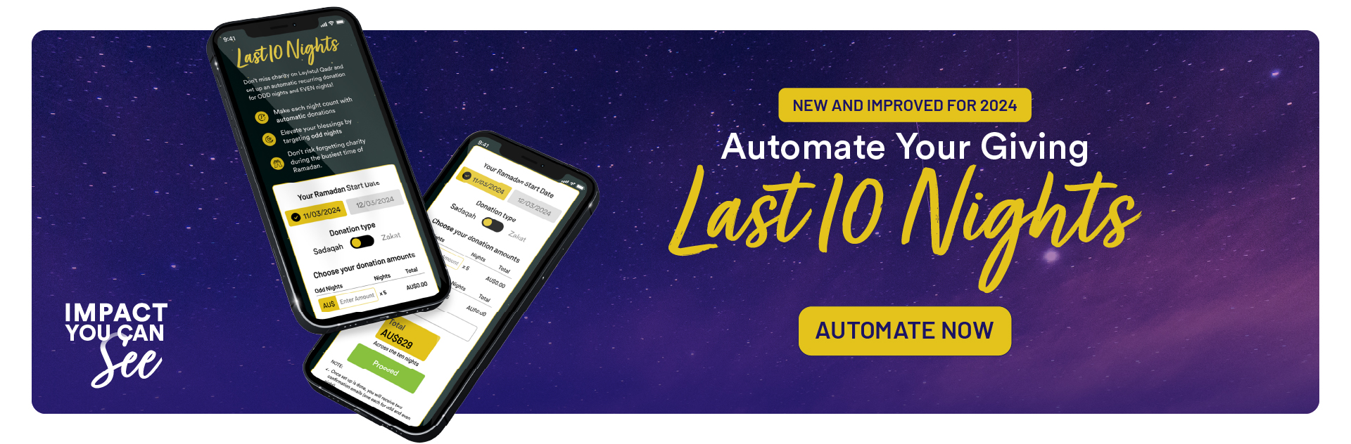 Automate your giving for the Last 10 Nights - Setup Now